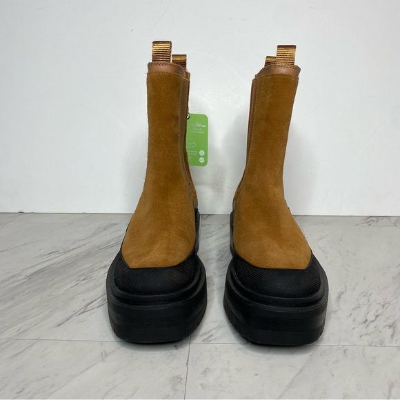 New! Sam Edelman Lulia Brown Suede Lug Sole Chelsea Boot 7 1/2 M - Picture 2 of 14